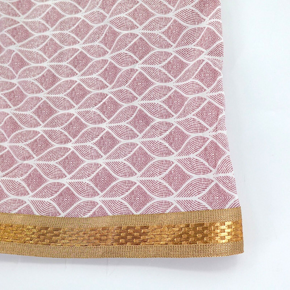 Women Pajama Pants Large Pink Printed Gold Tone Trim Oversized Loungewear Resort - Picture 7 of 16